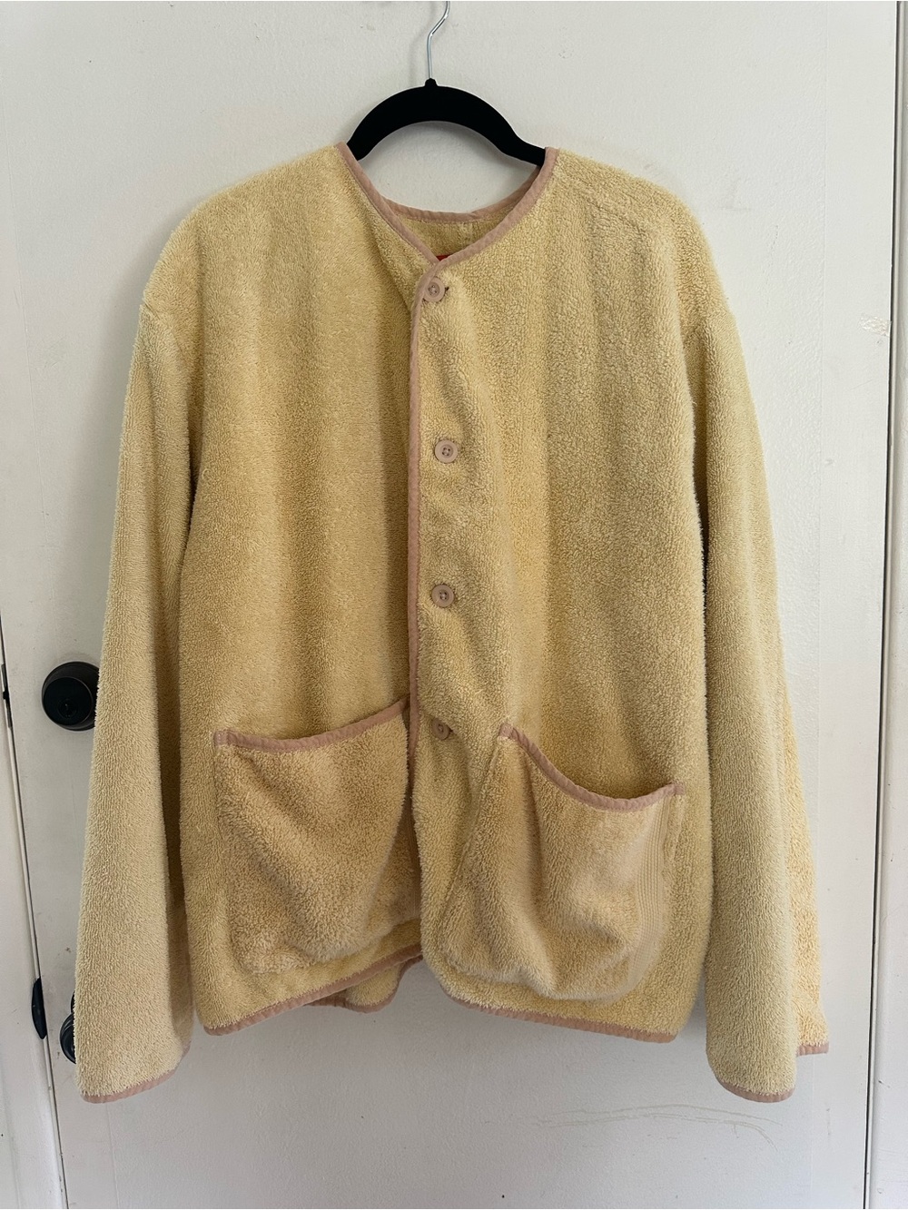 SUAY Upcycled Butter Yellow Terry Cloth Jacket